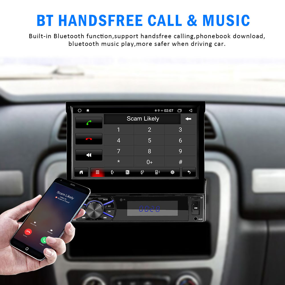 STC-3078 Retractable Screen Car Stereo