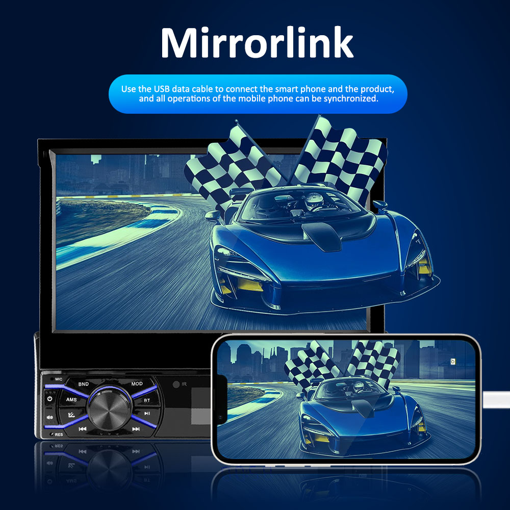 STC-3078 Retractable Screen Car Stereo