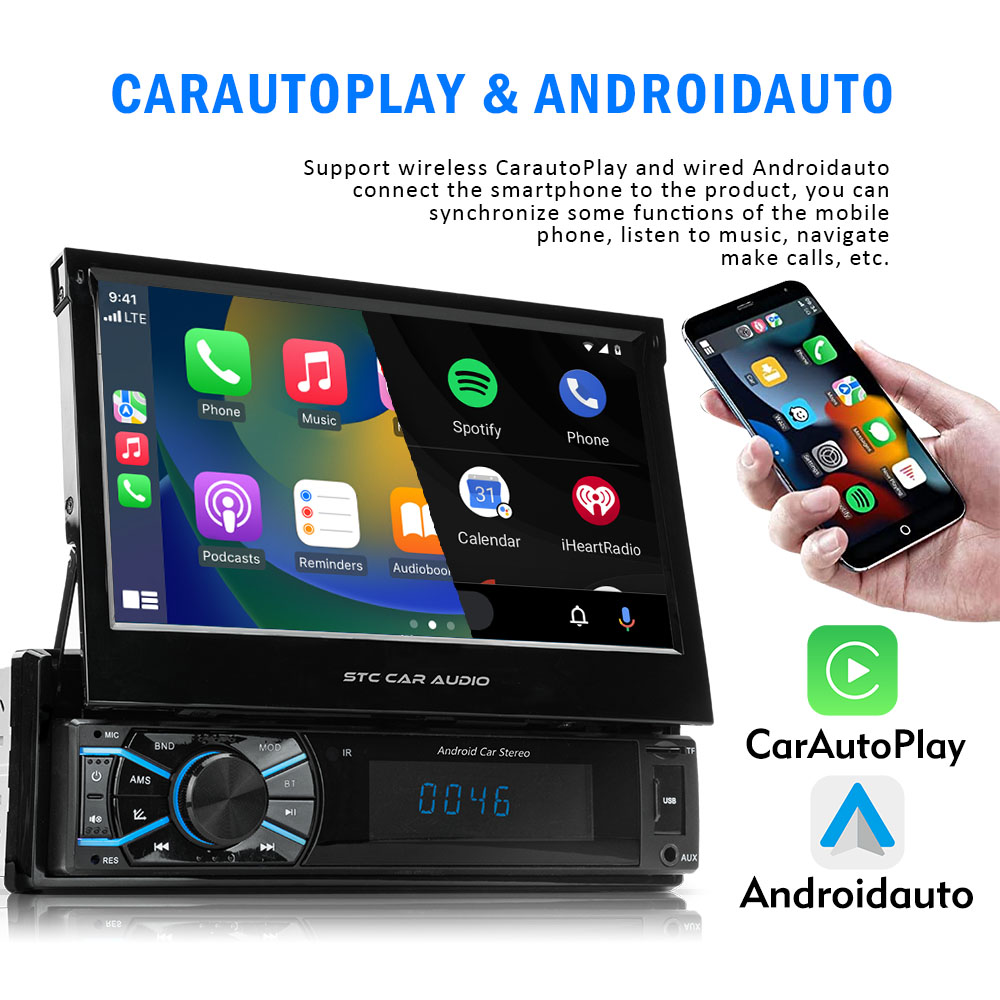 STC-3078 Retractable Screen Car Stereo
